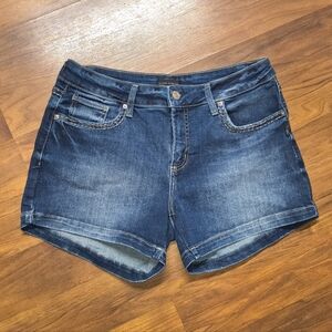 Silver Jeans Dark Blue Denim Shorts
